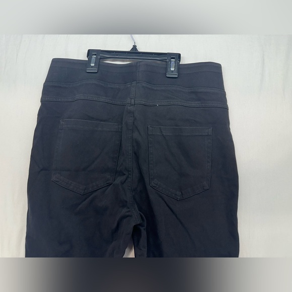 Halara High Waisted Back Pocket Stretchy Knit Denim Leggings Pants Black L - Picture 7 of 9